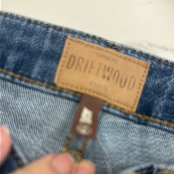 DRIFTWOOD Blue Skinny Jeans with Floral Embroidery - Picture 2 of 6